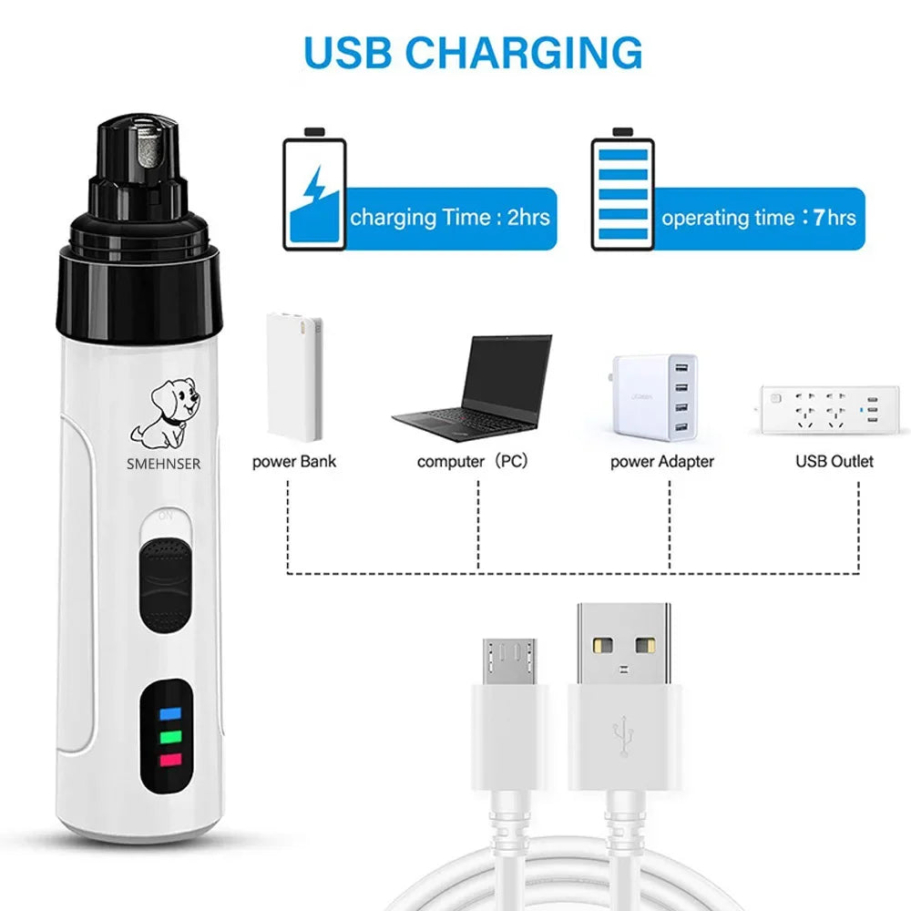 Pet Nail Grinder USB Rechargeable