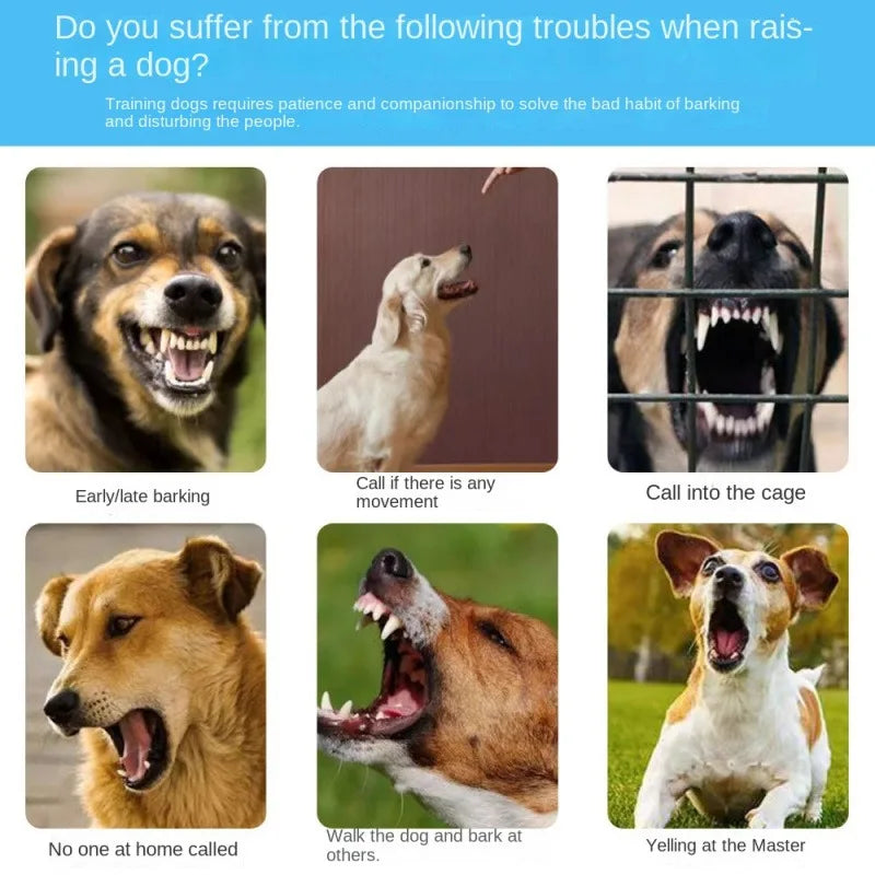 Intelligent Dog Collar Anti Barking Automatic Stop Device Dog Training Electric Anti Disturbance Stop Barking Waterproof