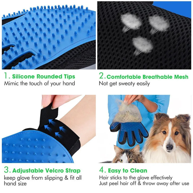 Pet Bath Brush Protection Silicone Cat Comb Glove Massage Grooming Dogs Cats supplies