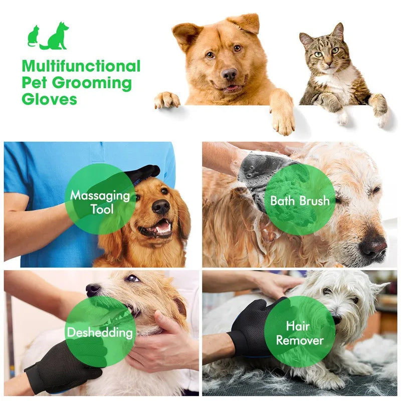 Pet Bath Brush Protection Silicone Cat Comb Glove Massage Grooming Dogs Cats supplies