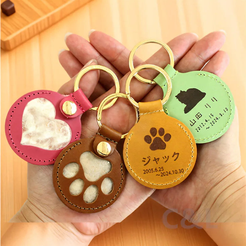 Commemorative Pet Hair Storage Bag Keychain