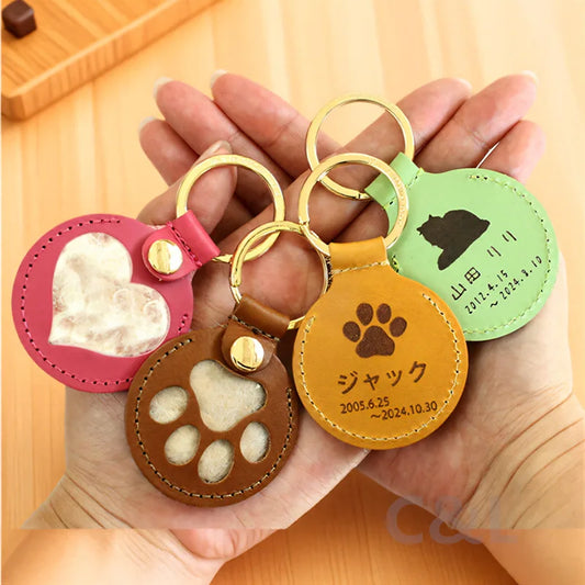 Commemorative Pet Hair Storage Bag Keychain