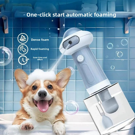 Pet Shampoo Foam Machine 2nd Gen Bubble Maker for Dog Cat Bathing with Lather Generator