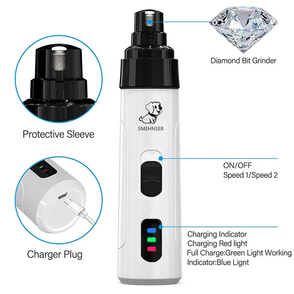 Pet Nail Grinder USB Rechargeable