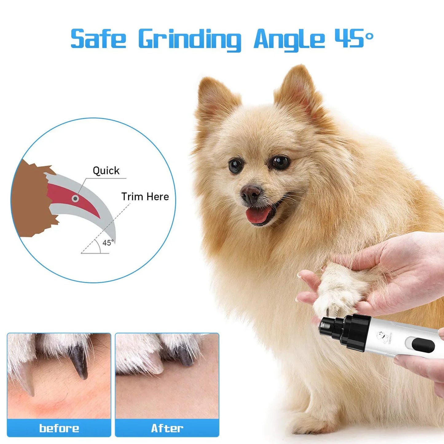 Pet Nail Grinder USB Rechargeable
